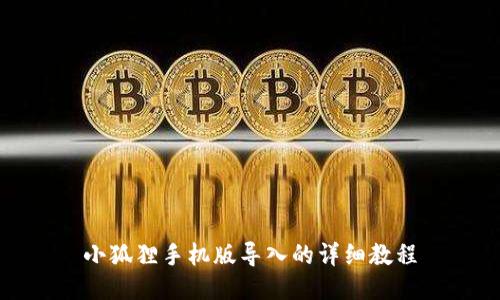 小狐狸手机版导入的详细教程